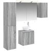 vidaXL Badezimmerschrank-Set 5 stk. Grau Sonoma Holzwerkstoff