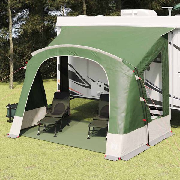 vidaXL Caravan Zelt f&uuml;r 3 Personen mit Dach Gr&uuml;n 252 x 245 x 245 cm