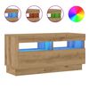 vidaXL TV-Schrank mit LED-Leuchten Artisan-Eiche 80x35x40 cm