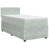vidaXL Boxspringbett mit Matratze Hellgrau 100 x 200 cm Samt
