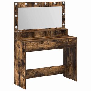 vidaXL Schminktisch Ger&auml;ucherte Eiche 100 x 41 x 135 cm Holzwerkstoff