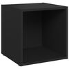 vidaXL 3-tlg. TV-Schrank-Set Schwarz Holzwerkstoff