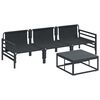 vidaXL Garten-Sofa-Set 4 pcs Anthrazit Stahl