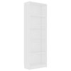 vidaXL B&uuml;cherregal 5 F&auml;cher Wei&szlig; 60x24x175 cm Holzwerkstoff