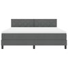 vidaXL Boxspringbett mit Matratze Dunkelgrau 180 x 200 cm Stoff