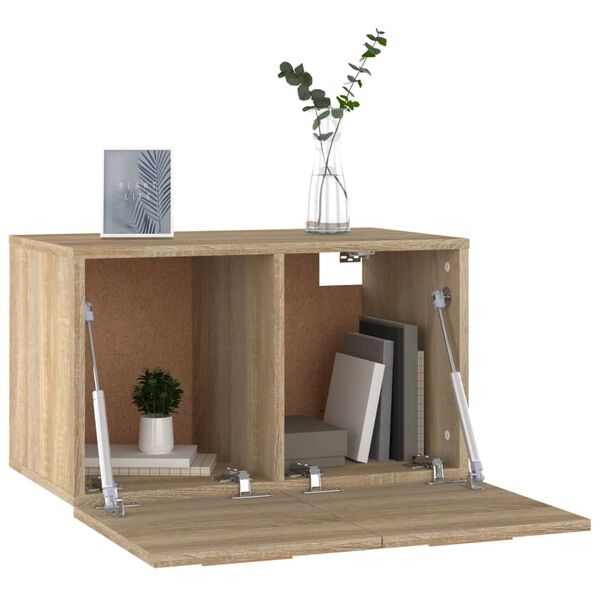 vidaXL Wandschrank Sonoma-Eiche 60x36,5x35 cm Holzwerkstoff