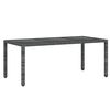 vidaXL 9-tlg. Garten-Essgruppe Poly Rattan Grau