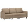 vidaXL 3-Sitzer-Sofa mit Hocker Cappuccino-Braun 180 cm Kunstleder