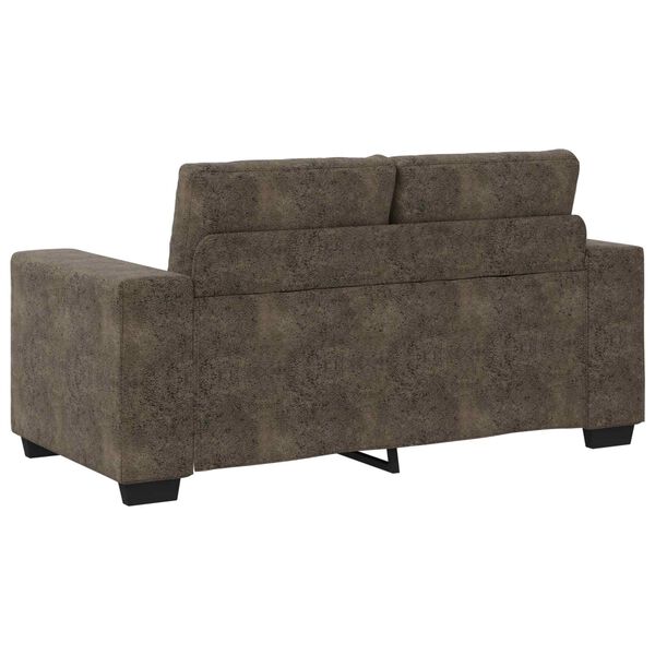vidaXL Zweisitzer-Sofa Dunkelgrau 120 cm Kunstleder