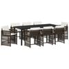 vidaXL Garten Essgruppe 9 Stk. Braun Poly-Rattan