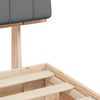 vidaXL Bettgestell mit gepolstertem Kopfteil Hellgrau 80 x 200 cm