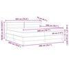 vidaXL Boxspringbett mit Matratze Hellgrau 200 x 200 cm Polyester