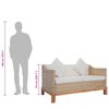 vidaXL 2-tlg. Sofagarnitur mit Kissen Natur Rattan