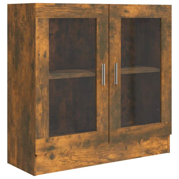 vidaXL Vitrinenschrank R&auml;uchereiche 82,5x30,5x80 cm Holzwerkstoff