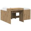 vidaXL Hochbett mit Schreibtisch f&uuml;r Kinder Artisan-Eiche
