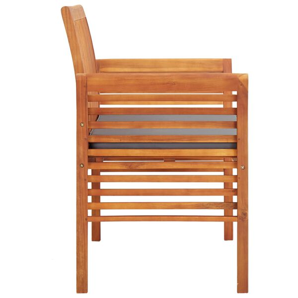 vidaXL 2-Sitzer Gartenbank mit Kissen 120 cm Massivholz Akazie