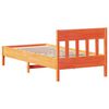 vidaXL Massivholzbett ohne Matratze Wachsbraun 75x190 cm Kiefernholz