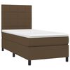 vidaXL Boxspringbett mit Matratze & LED Dunkelbraun 80x200 cm Stoff
