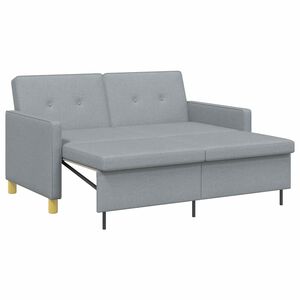 vidaXL Schlafsofa Ausziehbar Hellgrau 154 x 94,5 x 80,5 cm