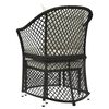 vidaXL 2-tlg. Garten-Lounge-Set mit Kissen Schwarz Poly Rattan