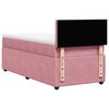 vidaXL Boxspringbett mit Matratze Rosa 100x200 cm Samt