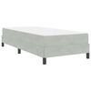 vidaXL Boxspringbett mit Matratze Hellgrau 80 x 210 cm Stoff