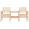 vidaXL Gartenbank mit Tisch 2-Sitzer Massivholz Kiefer