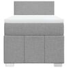 vidaXL Boxspringbett mit Matratze Hellgrau 90x200 cm Stoff