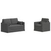 vidaXL Sofa 2 pcs Dunkelgrau