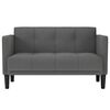 vidaXL Zweisitzer-Sofa Dunkelgrau 111 cm Stoff