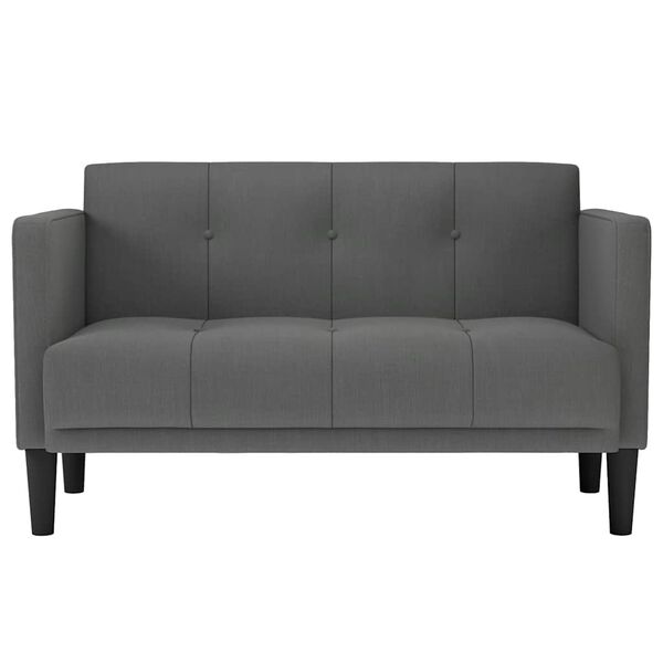 vidaXL Zweisitzer-Sofa Dunkelgrau 111 cm Stoff