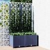 vidaXL Garten-Pflanzgef&auml;&szlig; mit Spalier Blaugrau 80 x 40 x 136 cm PP