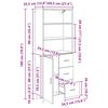 vidaXL Highboard mit Schubladen 2 pcs Altholz Engineered Wood und Glas