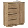 vidaXL Sideboard mit Schubladen Artisan-Eiche 71x35x84cm Holzwerkstoff