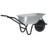 vidaXL Schubkarre Silber und Schwarz 141 x 60 x 57 cm Stahl