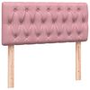 vidaXL Boxspringbett mit Matratze Rosa 80x210 cm Samt