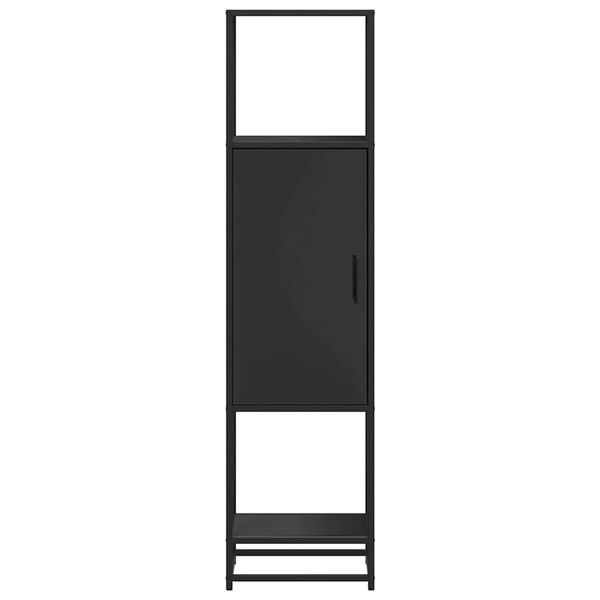 vidaXL Highboard Schwarz 35,5x35x139 cm Holzwerkstoff und Metall