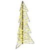 vidaXL Weihnachtsbaum 100 LEDs Warmes Wei&szlig; 120 cm Rattan