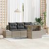 vidaXL Garten-Sofa-Set mit Kissen 5 pcs Hellgrau und Dunkelgrau