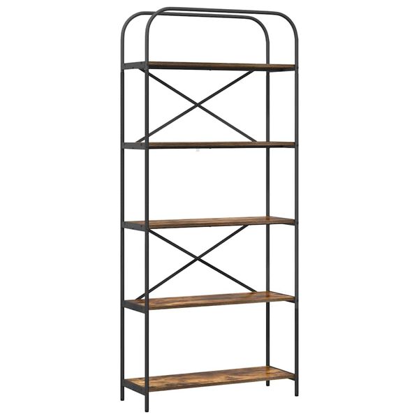 vidaXL B&uuml;cherregal Ger&auml;ucherte Eiche 80 x 30 x 183 cm Holzwerkstoff