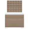 vidaXL Boxspringbett mit Matratze Cappuccino-Braun 90x190cm Kunstleder