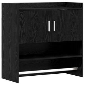 vidaXL Wandregal Wandhalterung Schwarze Eiche 80 x 36 x 80 cm