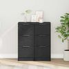 vidaXL Sideboards 2 pcs Schwarz Eichen-Optik 30 x 30 x 70 cm