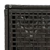 vidaXL Gartenhocker mit Kissen 2 Stk. Schwarz 40x40x43 cm Poly Rattan
