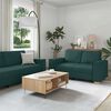 vidaXL Sofa 3 pcs Dunkelgr&uuml;n 220 x 80 x 84 cm Leinenmischgewebe