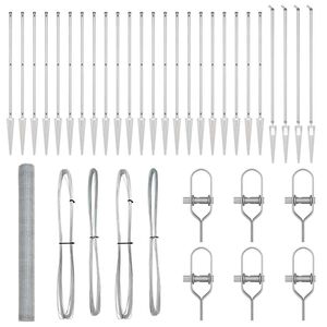 vidaXL Zaunpfosten Silber