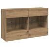 vidaXL TV-Wandschrank 98,5 x 30 x 60,5 cm Artisan-Eiche Holzwerkstoff
