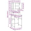 vidaXL Waschmaschinen-Schrank Artisan-Eiche 68 x 48,5 x 194 cm