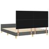 vidaXL Bettgestell mit Kopfteil Dunkelgrau 180 x 200 cm Stoff