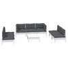vidaXL 8-tlg. Garten-Lounge-Set mit Kissen Kiefer Massivholz